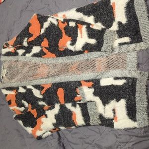 Oceanus large furry cardigan